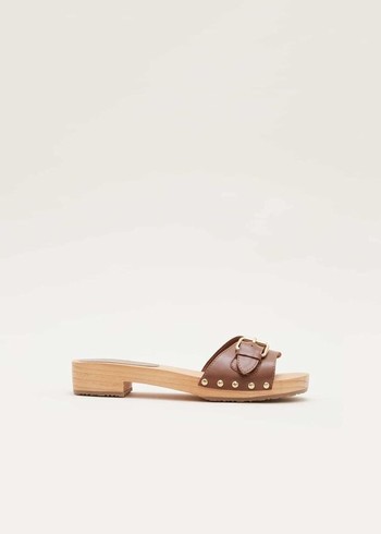 Phase Eight Buckle Front Flats Brown Canada | SVAIBY-394